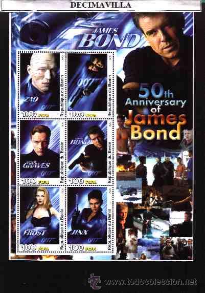 Cinema: PRCN065, BENIN, 2003, JAMES BOND, PIERCE BROSNAN, M.P.