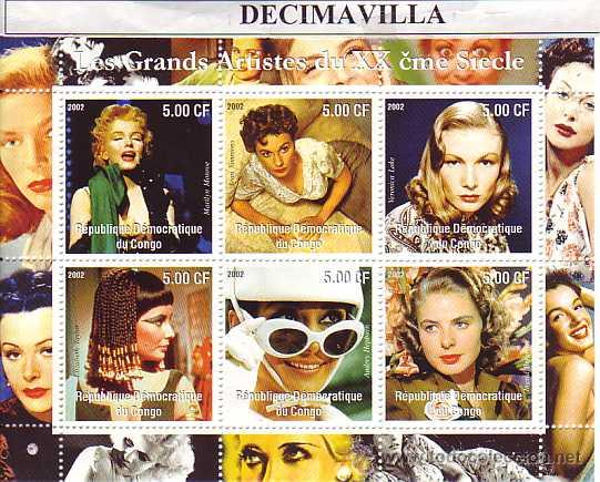 Cinema: PRCN107, CONGO, 2002, ARTISTAS DEL SIGLO XX