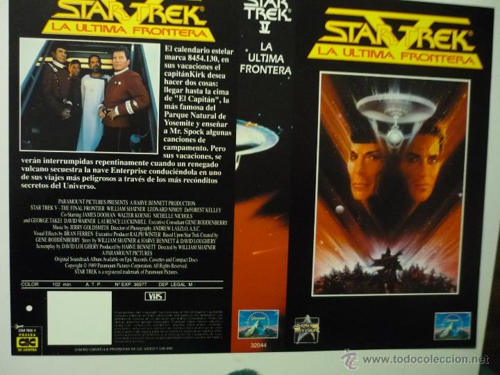 Cine: caratula video vhs star trek v