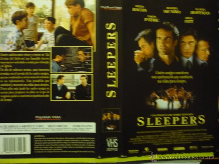 Cine: caratula video vhs sleepers.- robert de niro-brad pitt