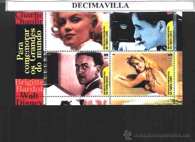 Cinema: PRCN335, TIMOR, 2004, WALT DISNEY, MARILYN MONROE... HB3