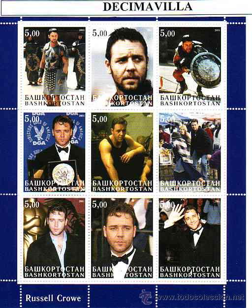 Cine: PRCN418, BASHKORTOSTAN, 2001, RUSELL CROWE, GLADIATOR, MP. - Foto 1