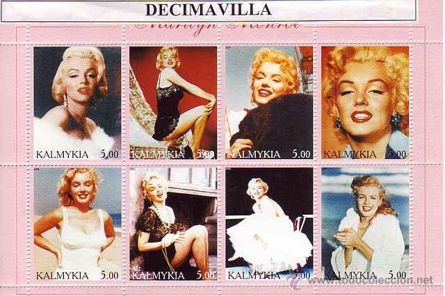 Cinema: PRCN449, KALMYKIA, 2001, MARILYN MONROE, 8 VAL.