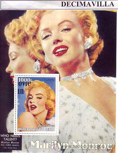 Cinema: PRCN515, BENIN, 2003, MARILYN MONROE, HOJA-BLOQUE