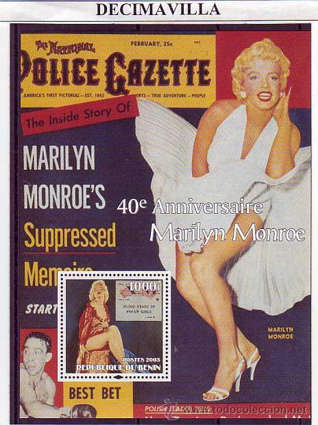 Cinema: PRCN522, BENIN, 2003, MARILYN MONROE, HB09