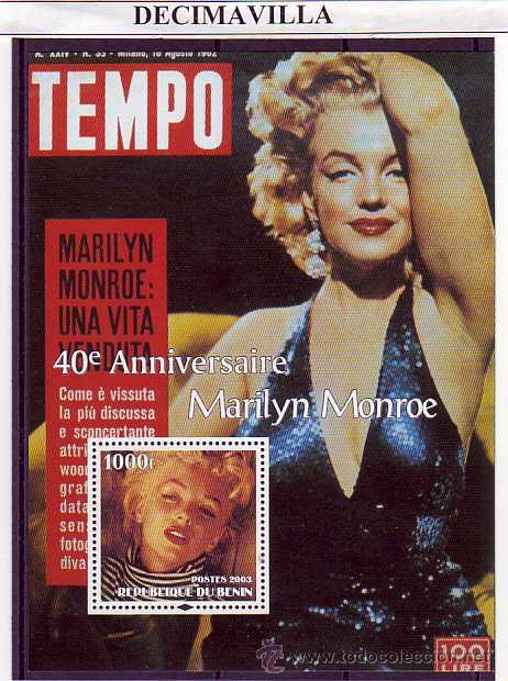 Cine: PRCN527, BENIN, 2003, MARILYN MONROE, HB14