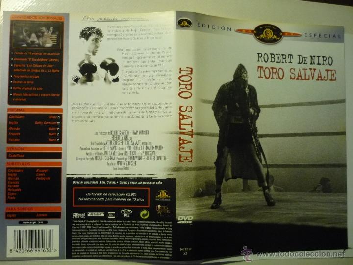 Cine: caratula video dvd toro salvaje .robert de niro