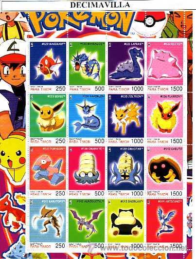 Cine: PRCN623, TIMOR, 2001, POKEMON, MP09 - Foto 1