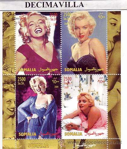 Cine: PRCN759, SOMALIA, 2004, MARILYN MONROE, 4 VAL. HB02