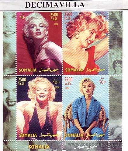 Cine: PRCN760, SOMALIA, 2004, MARILYN MONROE, 4 VAL. HB03