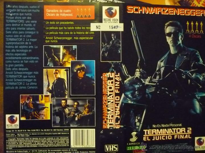 Cine: caratula video vhs terminator 2 - schwarzenegger - Foto 1