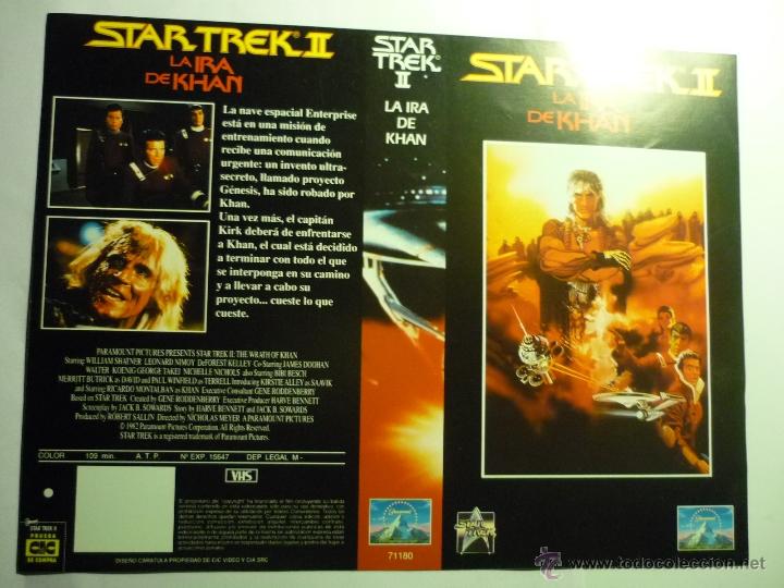 Cine: CARATULA VIDEO STAR TREK II- LA IRA DEL KHAN