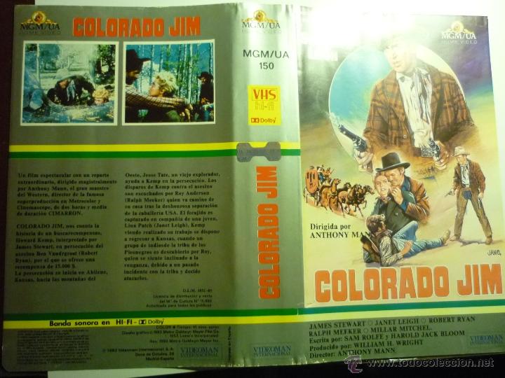 Cine: CARATULA VIDEO VHS COLORADO JIM .-JAMES STEWART