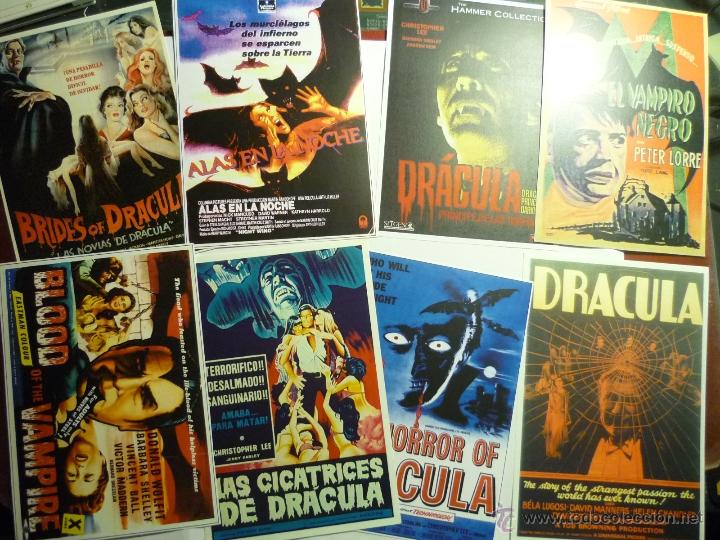 Cine: lote reproducciones papel carteles espa&ntilde;oles y extranjeros peliculas dracula