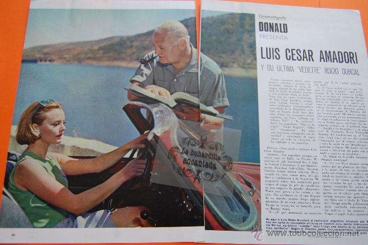 Cine: ARTICULO REVISTA 1966 - ROCIO DURCAL ULTIMA VEDETTE DE LUIS CESAR AMADORI - 6 PAG.