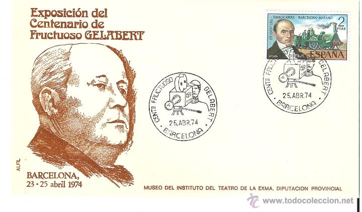 Cinema: SOBRE ALFIL EXPOSICION DEL CENTENARIO DE FRUCTUOSO GELABERT 1974 2 PESETAS