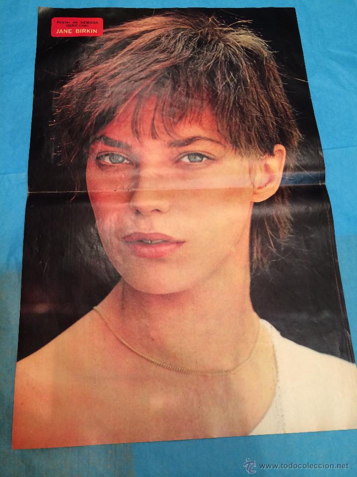 Cine: JANE BIRKIN - POSTER DE LA REVISTA SEMANA (SERIE CINE) - A&Ntilde;O 1975