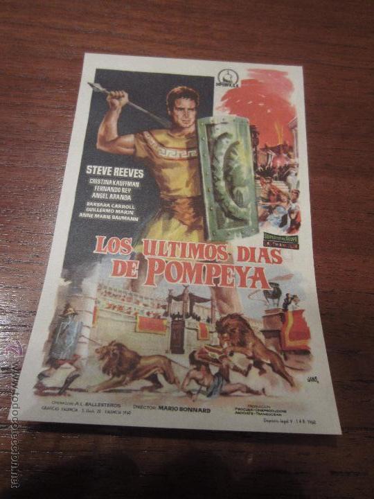 Cine: prospecto de cine Los ultimos dias de pompeya