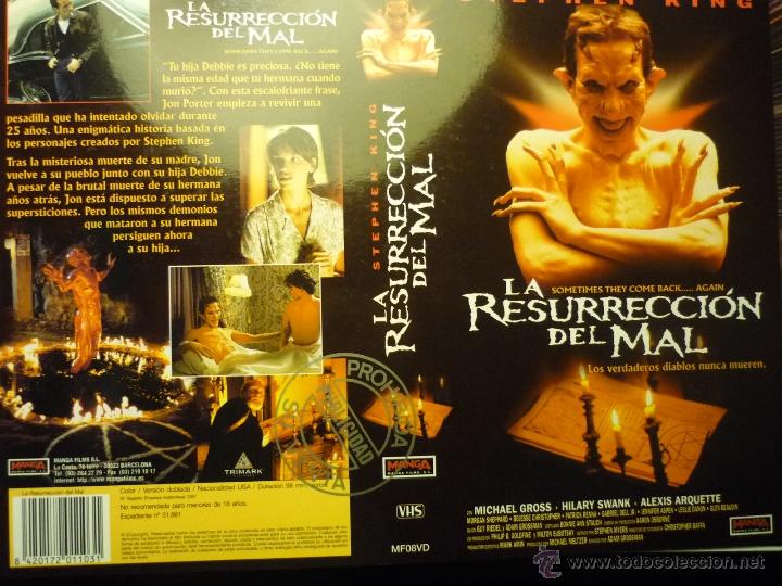 Cine: CARATULA VIDEO VHS LA RESURRECCION DEL MAL .- TERROR - STEPHEN KING