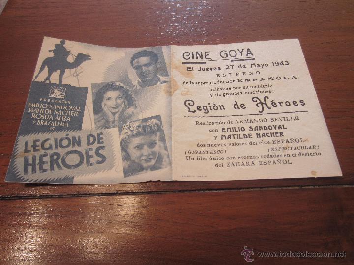 Cine: prospecto de cine legion de heroes