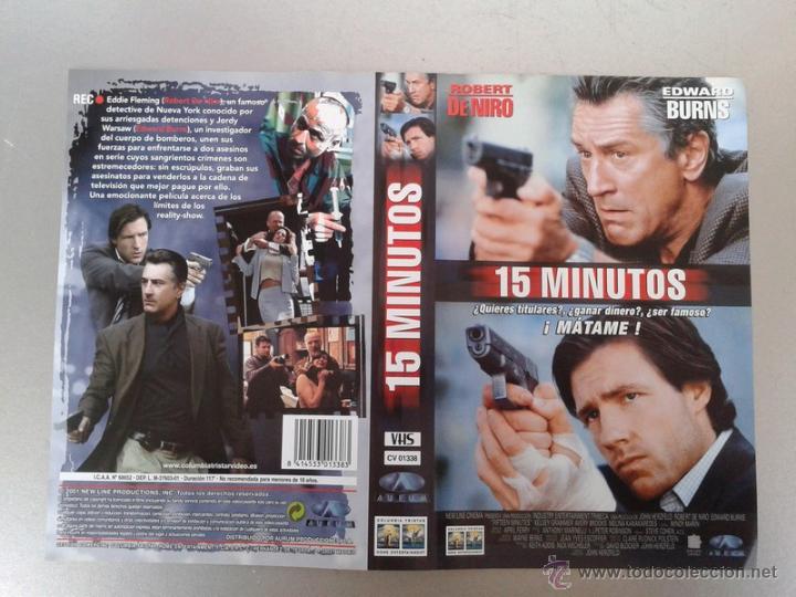 Cine: SOLO CARATULA VIDEO - 15 MINUTOS - Robert De Niro, Edward Burns