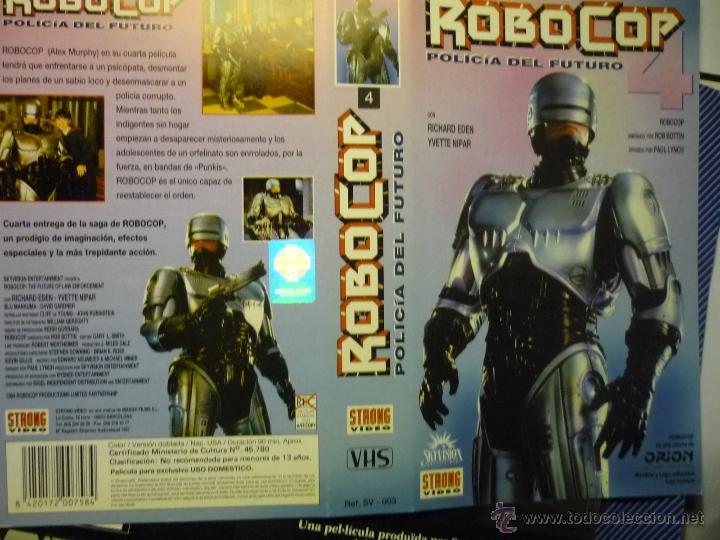 Cine: CARATULA VIDEO VHS ROBOCOP 4 .- RICHARD EDEN