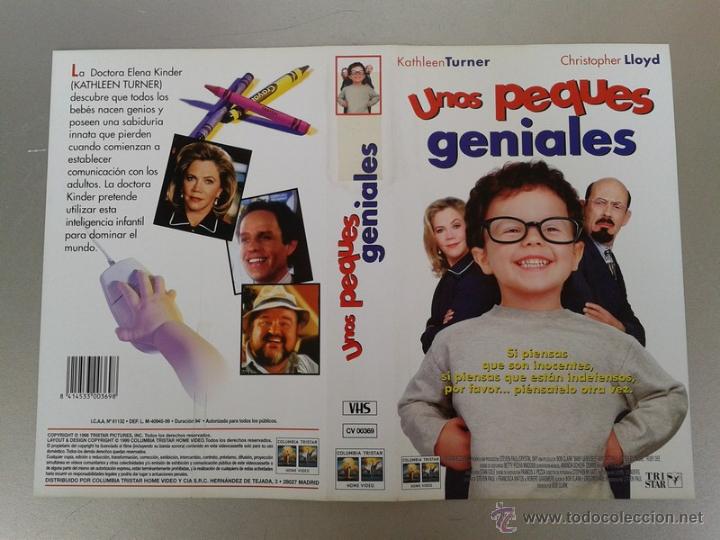 Cine: SOLO CARATULA VIDEO - UNOS PEQUES GENIALES - KATHLEEN TURNER