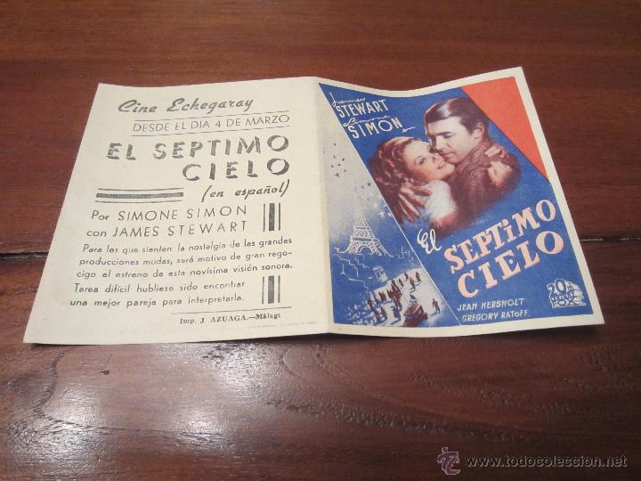 Cine: EL SEPTIMO CIELO PROGRAMA DOBLE 20TH FOX JAMES STEWART SIMONE SIMON - Foto 3