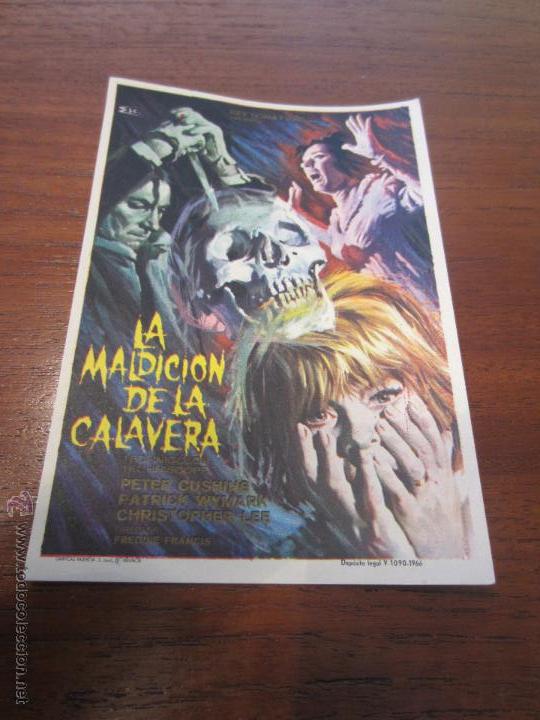 Cine: LA MALDICION DE LA CALAVERA PETER CUSHING CHRISTOPHER LEE  programa de cine - Foto 1