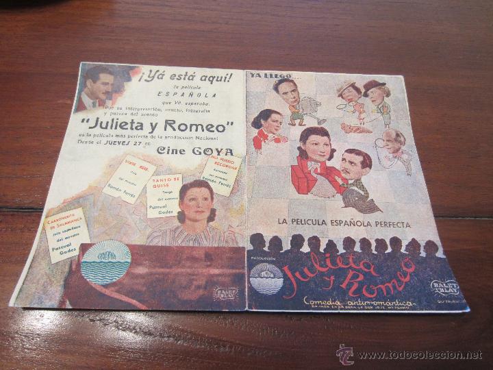 Cine: JULIETA Y ROMEO PROGRAMA DOBLE CINEDIA CINE ESPA&Ntilde;OL MARTA FLORES ENRIQUE GUITART