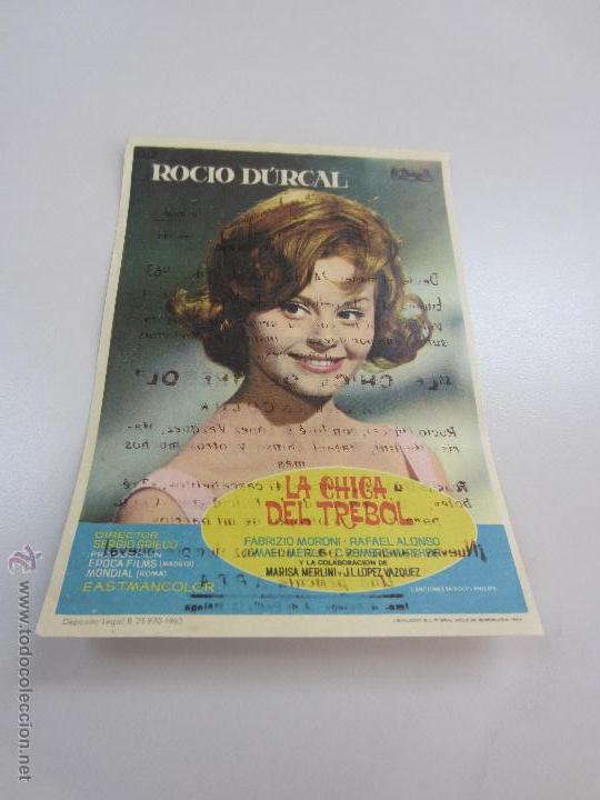 Cine: LA CHICA DEL TREBOL PROGRAMA SENCILLO FILMAYER CINE ESPA&Ntilde;OL ROCIO DURCAL