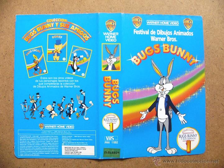 Cine: Caratula de video VHS a&ntilde;os 80 Coleccion Bugs Bunny y sus amigos Festival de Dibujos Animados Warner