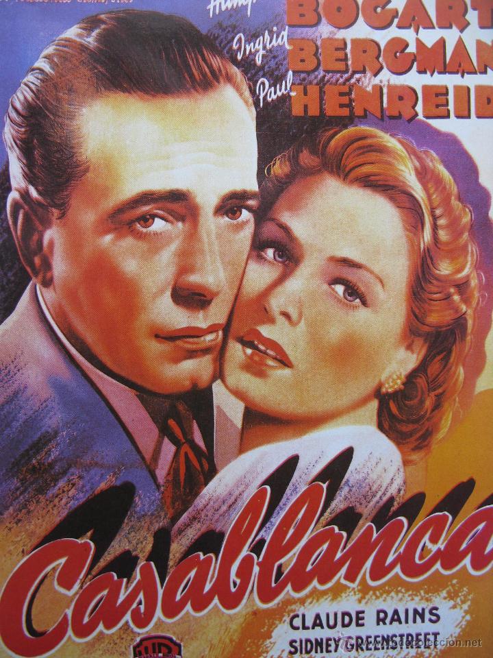 Cinema: CASABLANCA. RECORTES PRENSA Y CARTEL 19 X 25,2 CM. VER DETALLE.