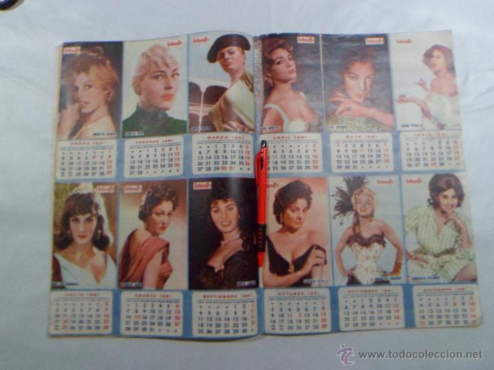Cine: CALENDARIO ACTRICES 1961 - MARILYN MONROE - SARA MONTIEL - B. BARDOT -AVA GARDNER -SOFIA LOREN ...
