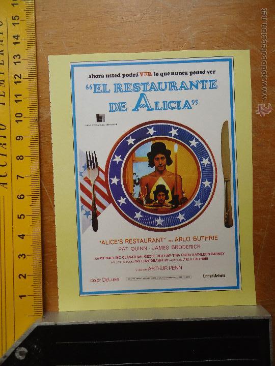 Cinema: recorte pelicula cine - EL RESTAURANTE DE ALICIA