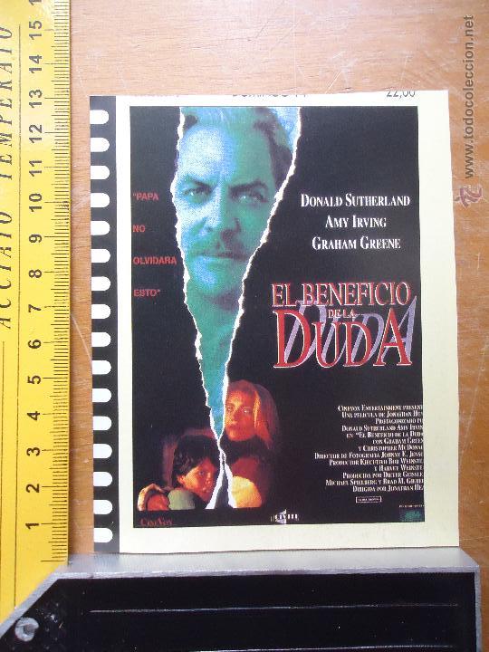Cinema: recorte pelicula cine - EL BENEFICIO DE LA DUDA
