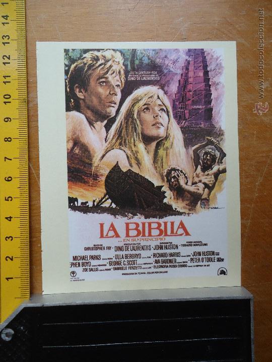 Cinema: recorte pelicula cine - LA BIBLIA EN SU PRINCIPIO