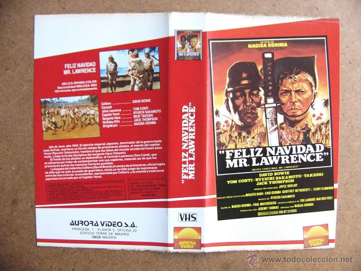 Cine: Caratula de pelicula de video VHS Feliz Navidad Mr Lawrence - David Bowie Tom Conti Ryuichi Sakamoto