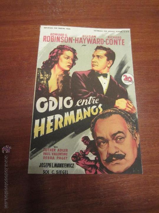 Cine: ODIO ENTRE HERMANOS PROGRAMA SENCILLO 20TH CENTURY FOX SOLIG