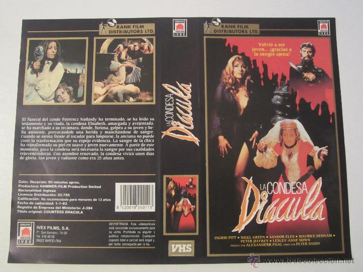 Cine: CARATULA PROMOCIONAL VHS LA CONDESA DRACULA (SOLO CARATULA)