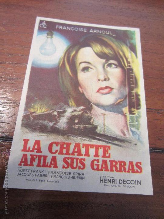 Cine: A CHATTE AFILA SUS GARRAS PROGRAMA SENCILLO ACE SOLIGO FRAN&Ccedil;OISE ARNOUL