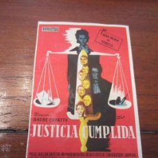 Cinema: JUSTICIA CUMPLIDA ANDRE CAYATTE 