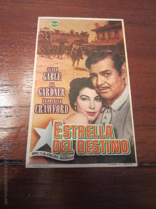 Cine: ESTRELLA DEL DESTINO CLARK GABLE AVA GARDNER GUIA ORIGINAL MGM