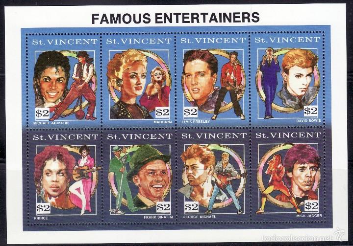 Cine: SELLOS CINE. ST. VICENTE & GRANADINES 1996 MICHAEL JACKSON/PRINCE/MADONNA/ELVIS