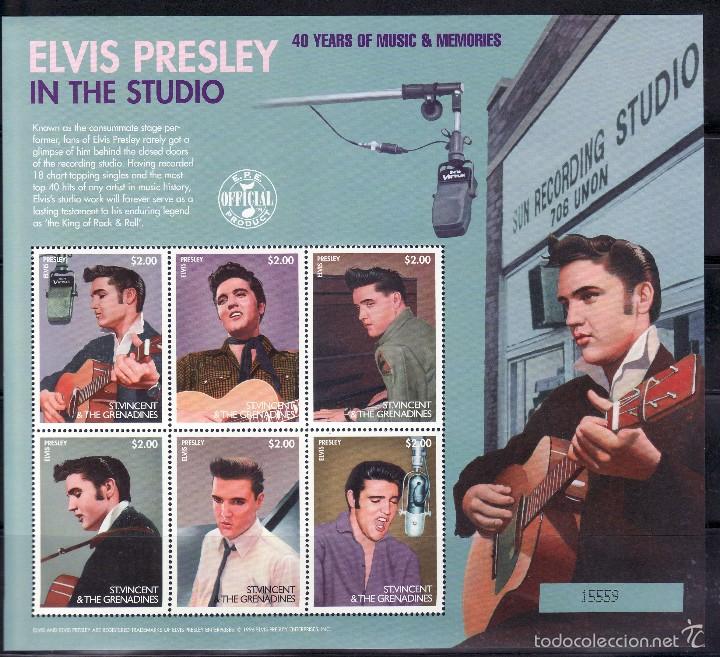 Cine: SELLOS CINE. ST. VICENTE & GRANADINES 1991 1405A/H 8v. ELVIS PRESLEY EN EL ESTUDIO