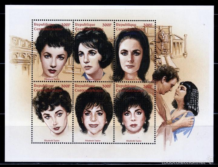 Cine: TEMA CINE. CENTROAFRICA 2000 1150/5 6v. MH. Elisabeth Taylor. Cleopatra