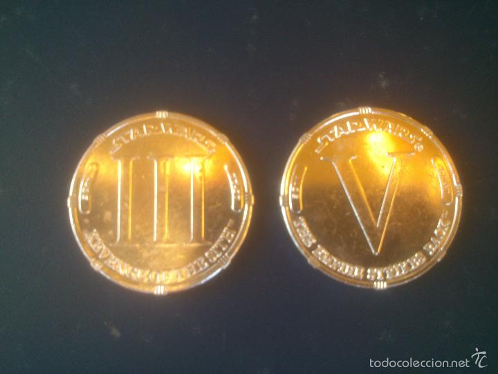 Cine: DOS  MONEDAS STAR WARS EPISODE III  Y  V - Foto 2