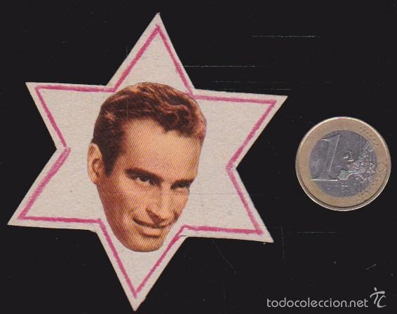Cine: CHARLTON HESTON  &middot;&middot;&middot;&middot;&middot; ESTRELLA DE CARTON CON LA CARA DE ACTOR EL NOMBRE ESTA POR LA CARA DE ATRAS .