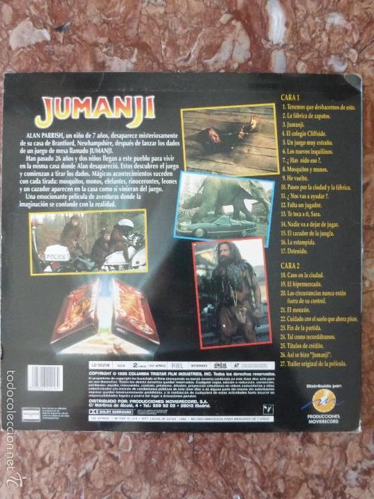 Cine: JUMANJI (ROBIN WILLIAMS) - laser disc - laserdisc. - Foto 2
