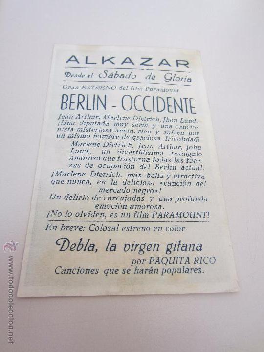 Cine: BERLIN OCCIDENTE MARLENE DIETRICH BRINI - Foto 2